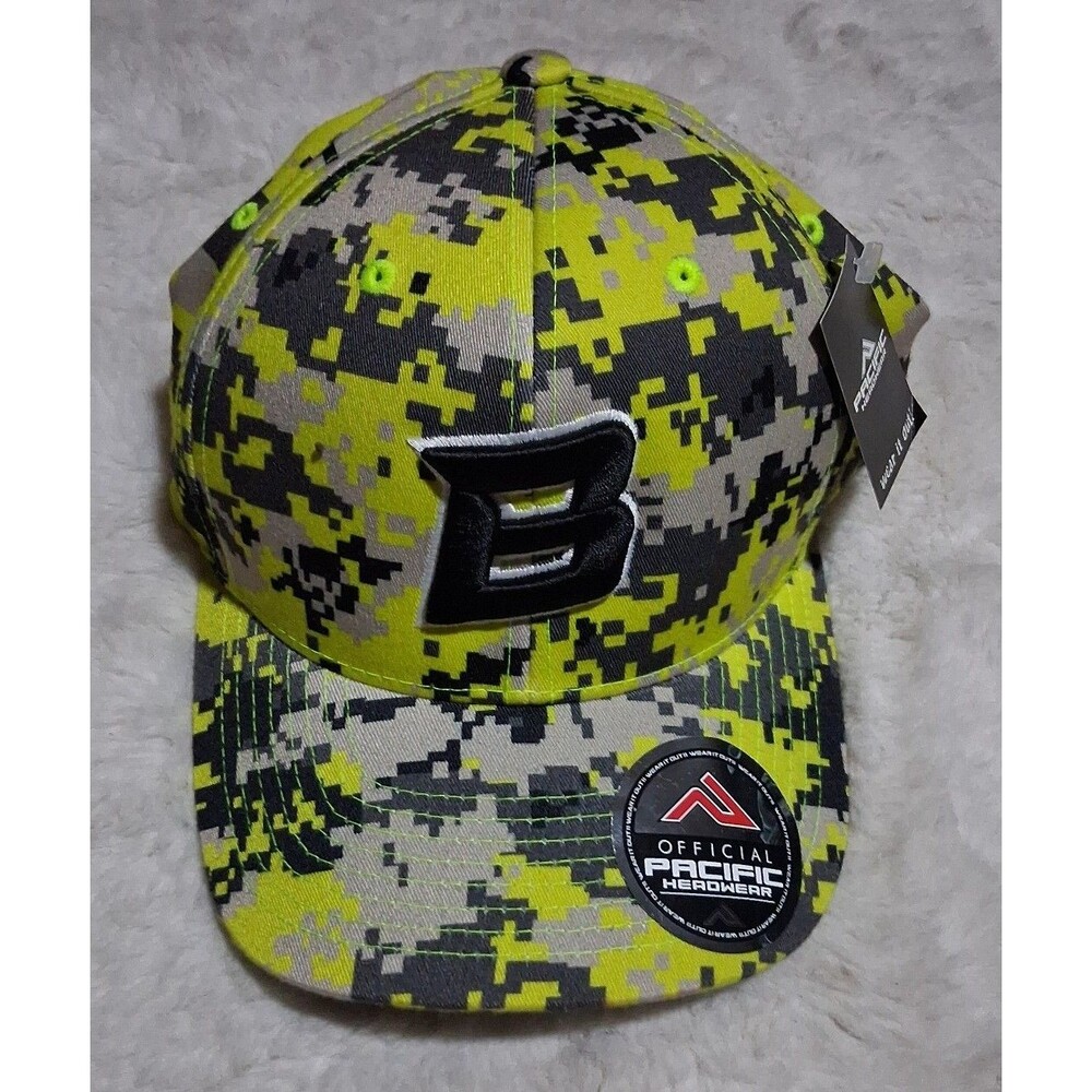 Official Pacific Headwear Camo B Logo Baseball Cap sz sm/md